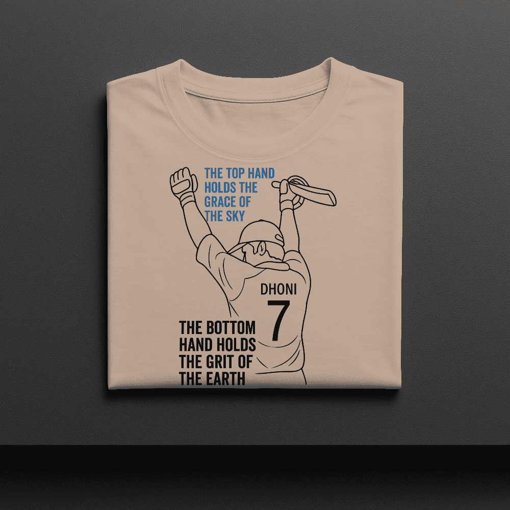 THE BOTTOM HAND HOLDS THE GRIT OF THE EARTH