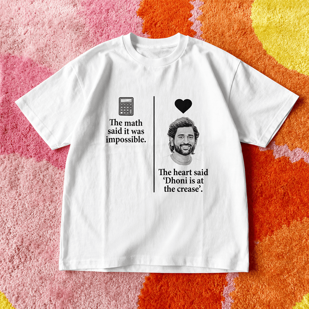 THE MATH SAID IT WAS IMPOSSIBLE MS DHONI TSHIRT