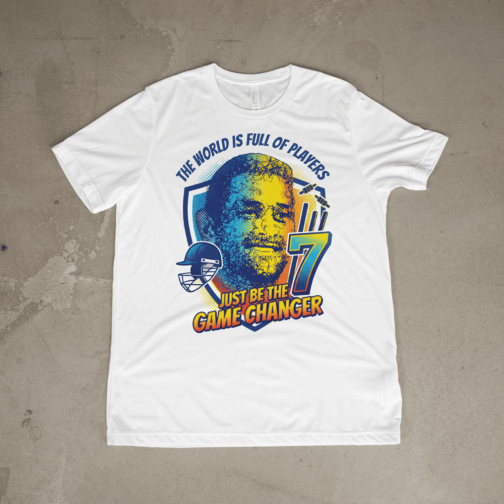 THE WORLD IS FULL OF PLAYERS MS DHONI TSHIRT