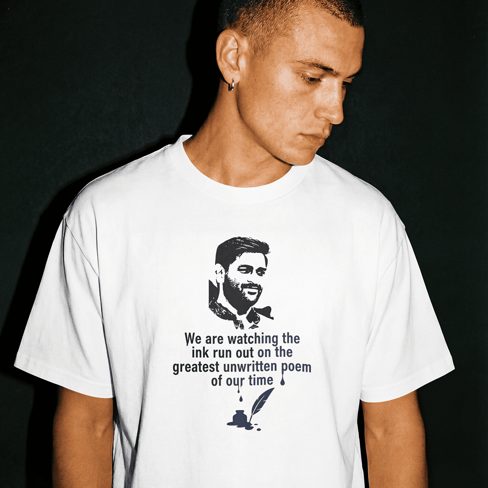 WE ARE WATCHING THE INK RUN OUT MS DHONI TSHIRT