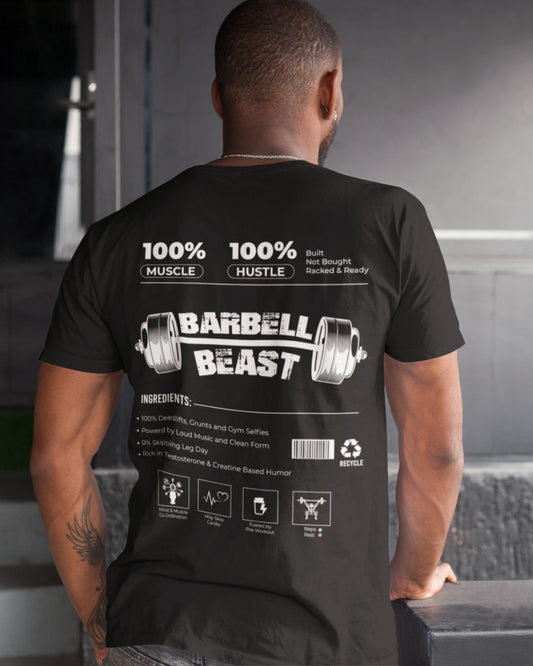 BARBELL BEAST BACK PRINT  UNISEX TSHIRT