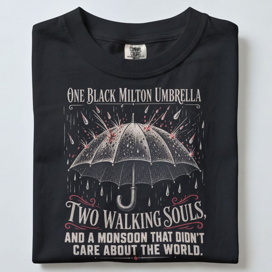 ONE BLACK MILTON UMBRELLA UNISEX TSHIRT